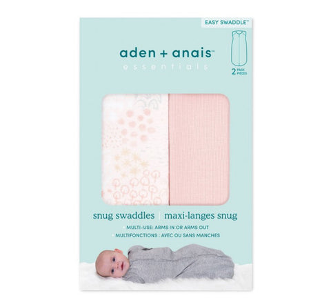 aden + anais Essentials Swaddle Wrap - Tender Flower 0-3 Months - 2pk