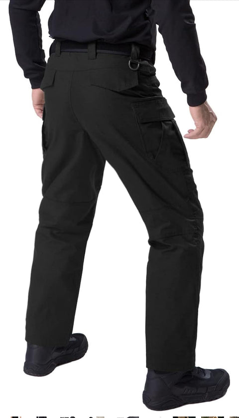 FREE SOLDIER Men's Water Resistant Pants Relaxed Fit Tactical Cargo Work Pants with Multi Pocket - Size 36W/32L