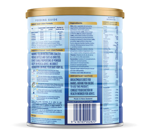 RCI Amazon Grocery - Aptamil Gold+ ProNutra Biotik Powder Infant Formula with GOS/FOS & DHA 31.7oz Canister
