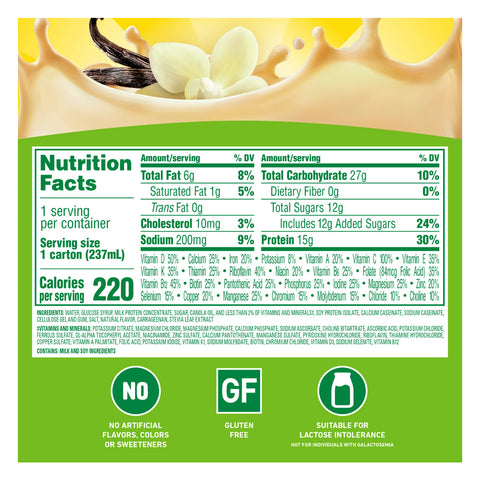 RCI Amazon Grocery - Carnation Breakfast Essentials High Protein Nutritional Drink, Classic French Vanilla, 13 g Protein, 6 - 8 fl oz Cartons
