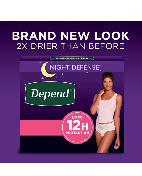 Sams - Depend Night Defense Adult Incontinence Underwear for Women size SMALL