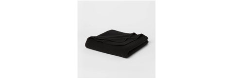 60"x80" Ribbed Faux Wool Bed Throw Blanket Black - Threshold™