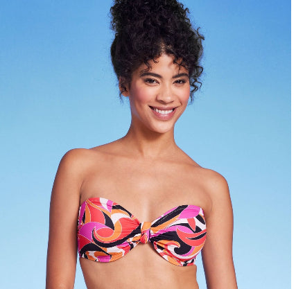 Women's Knot-Front Bandeau Bikini Top - Shade & Shore™ Multi