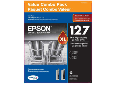 Epson DuraBrite 127XL Combo Pack, Black 2 pk.