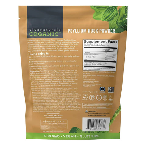 RCI Amazon Grocery - Viva Naturals Organic Psyllium Husk Powder, 24 oz (680g)