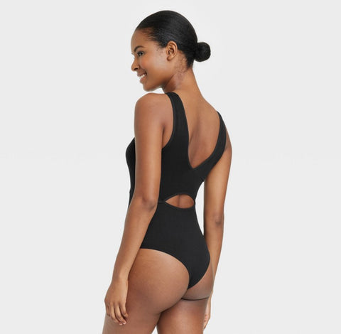 Women's Cut Out Bodysuit - Colsie™ Black