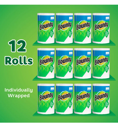 Bounty Select-A-Size Paper Towels, White 105 sheets/roll, 12 rolls