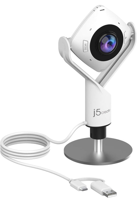 j5create 360 Degree All Around Meeting Webcam - 1080P HD Video Conference Camera