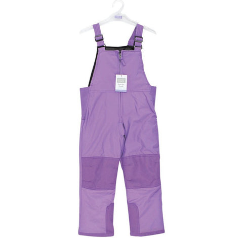 Hudson Baby Unisex Snow Bib Overalls, Solid Purple, X-Small