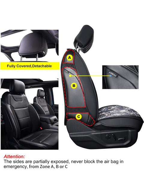 Amazon Med - Dodge RAM Seat Cover Full Set Fit for Select 2013-2021 Dodge RAM 1500 2500 3500 Pickup Truck
