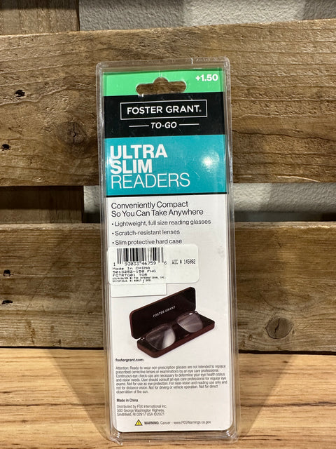 Foster Grant To-Go Ultra Slim Readers - +1.50