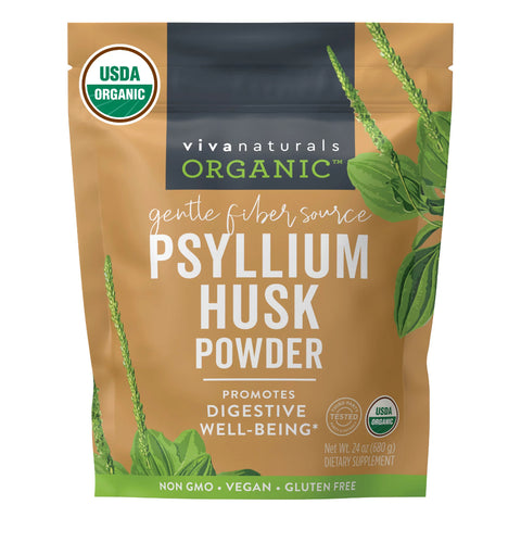 RCI Amazon Grocery - Viva Naturals Organic Psyllium Husk Powder, 24 oz (680g)