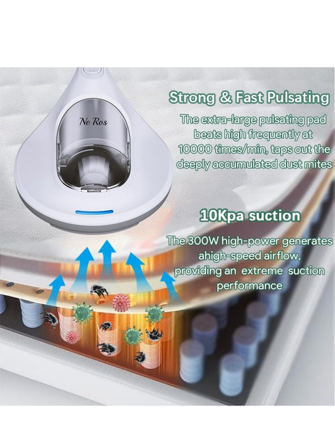 Ne Ros Handheld Bed Vacuum Cleaner UV Sanitize Allergen