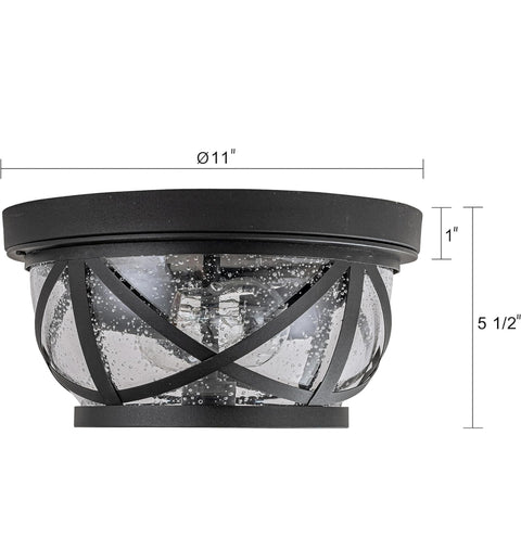 Laplusbelle Motion Sensor Ceiling Light Fixture Outdoor Flush Mount Manual Dusk to Dawn Matte Black Waterproof Indoor Ceiling Light Fixture