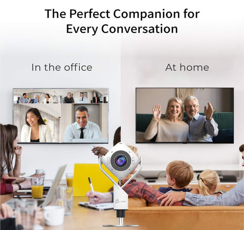 j5create 360 Degree All Around Meeting Webcam - 1080P HD Video Conference Camera