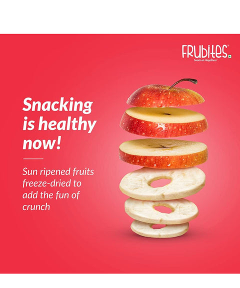 RCI Amazon Grocery - Frubites Freeze Dried Apple, Crunchy Fruit Snacks, No Sugar |No Preservatives|Gluten-free, Vegan and Non-GMO - 0.54oz,10 Packs