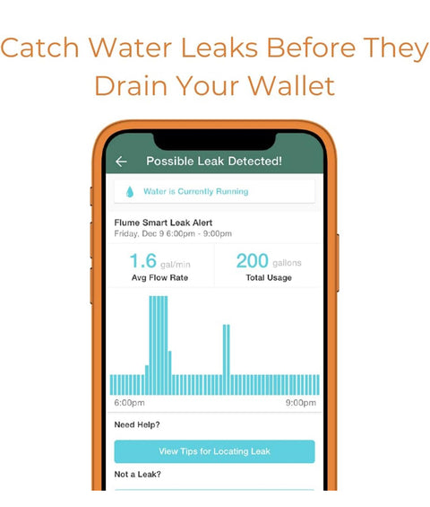 2 Smart Home Water Monitor & Water Leak Detector
