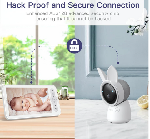 ARENTI Split-Screen Video Baby Monitor, Audio Monitor with Two 2K UHD WiFi Cameras