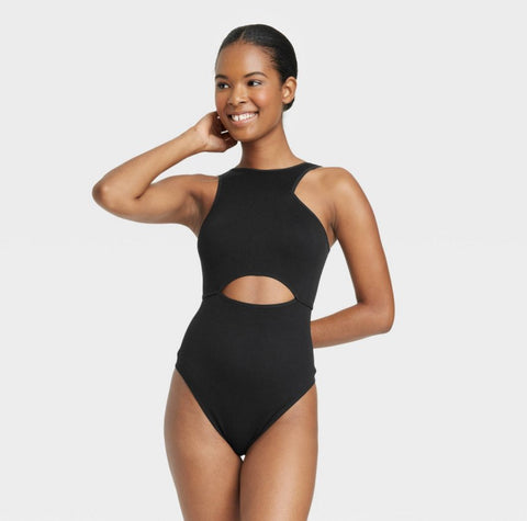 Women's Cut Out Bodysuit - Colsie™ Black