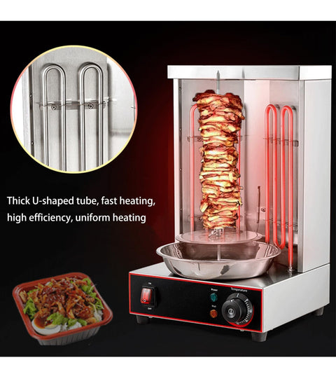 Amazon Med - 110V Electric Shawarma Doner Kebab Machine Vertical Broiler Kebab Gyro Grill Machine Turkish Barbecue Machine
