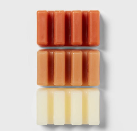 3pk Fall Wax Melts - Threshold - Pumpkin Spice, Caramel Latte, Vanilla Bean & Amber