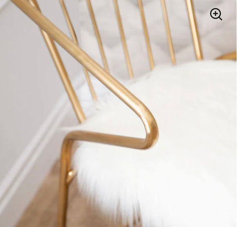 Gold and Faux Fur
Dining Chair - Jeneva