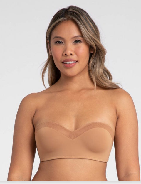 All.You. LIVELY Women's No Wire Strapless Bra - Warm Oak