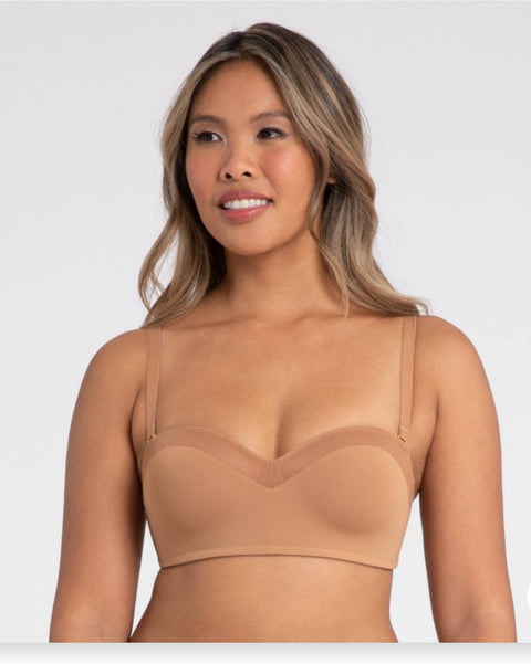 All.You. LIVELY Women's No Wire Strapless Bra - Warm Oak