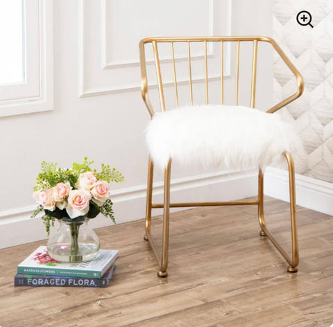 Gold and Faux Fur
Dining Chair - Jeneva