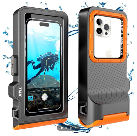 Waterproof Phone Case, Outdoor Diving Snorkeling Swimming

Surfing Cover, Underwater Touch Screen Housing for iPhone 15 Pro

Max Samsung S24 Ultra No More Than 6.9 Inch (Black Orange, 4TH
GEN)