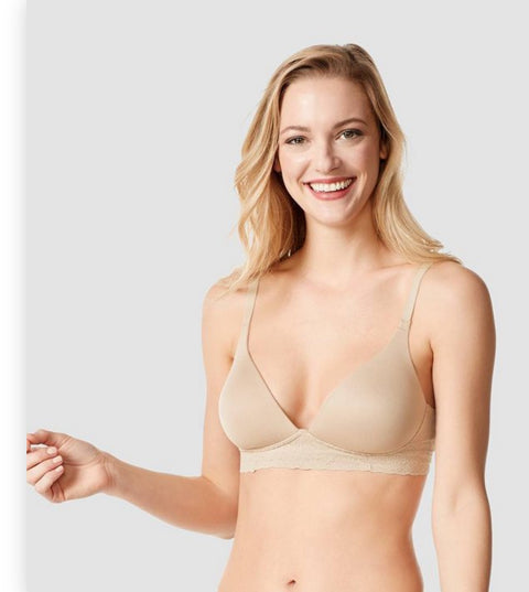 Simply Perfect by Warner's Women's Supersoft Lace Wirefree Bra - Toasted Almond