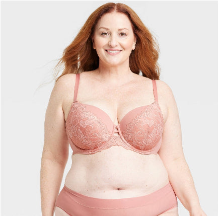 Women's Lightly Lined Balconette Bra - Auden™ Rose