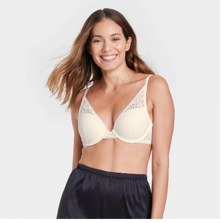 Auden Women’s Push-Up Plunge Coverage Underwire Bra