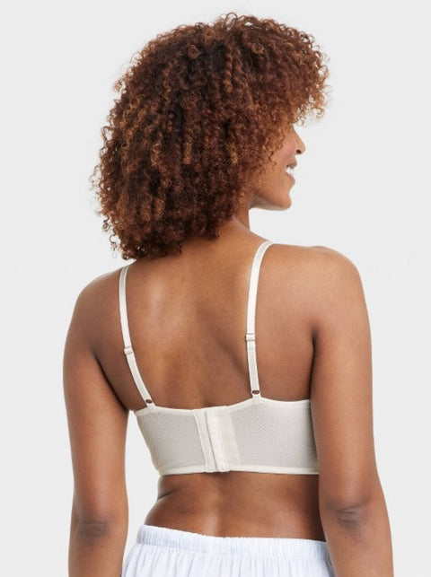 Women's Lightly Lined Demi Longline Bra- Auden™ White