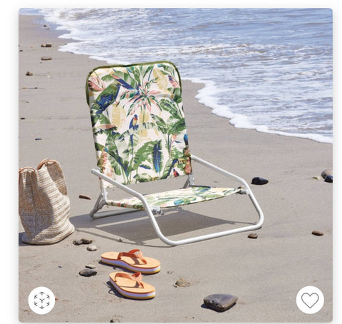 Cushioned Outdoor Portable Beach Chair with Carry Strap Tropical - Threshold™