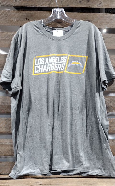Mens Los Angeles CHARGERS 100% Polyester T-shirt - Gray