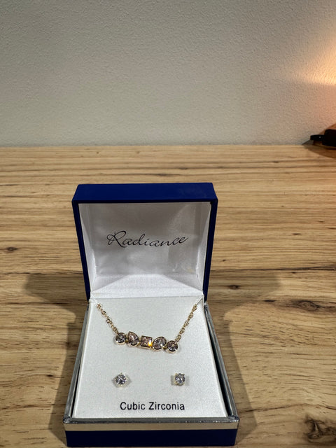 Radiance Cubic Zirconia necklace and earring set