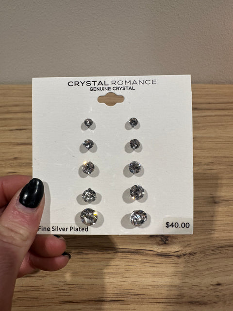 Crystal Radiance Stud Earrings