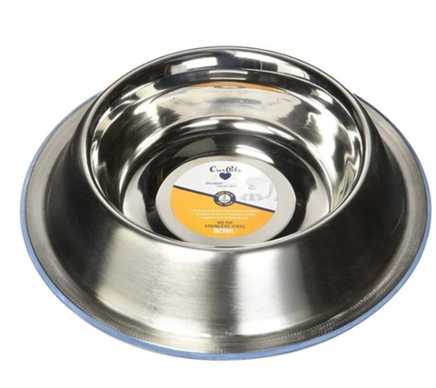 OurPets Premium Stainless Steel Non-Tip Dog Bowl Medium