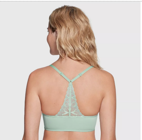 True & Co. Women's Everybody Lace Racerback Bralette Size L