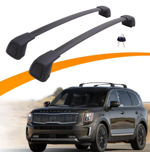 Snailfly Upgraded Roof Rack Cross Bars Fit for 2019-2024 Kia Telluride S SX SX-P EX Lockable Crossbars for Ski Kayak Bike Basket (Except X-Line and X-Pro)