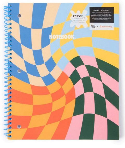 Best Year Ever 80 Sheets 1 Subject College Ruled Spiral Notebook Checkered