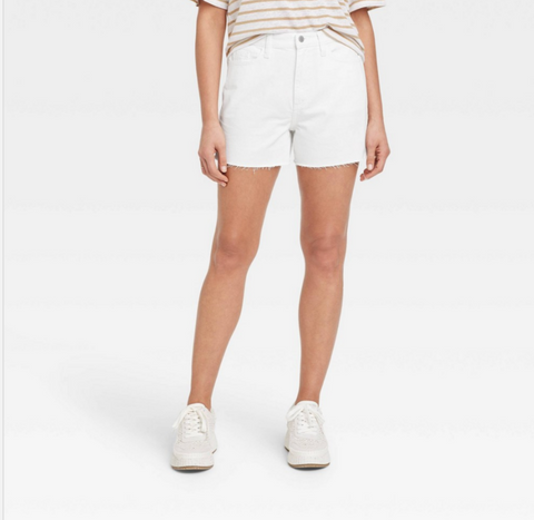 Women's Mid-Rise Boyfriend Jean Shorts - Universal Thread™ White 2