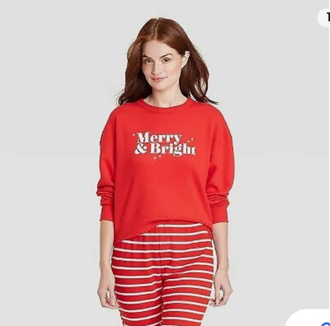 Women's Merry & Bright Matching Family Sweatshirt - Wondershop Red