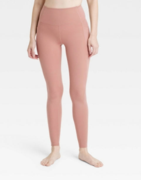 Women's Brushed Sculpt Curvy High-Rise Pocketed Leggings 28" - All in Motion" Clay Pink XL