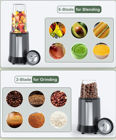 1300W Smoothies Blender, Personal Blender for Shakes and Smoothies with Ice Tray, 32 Oz *2 To-Go Cups, BPA Free