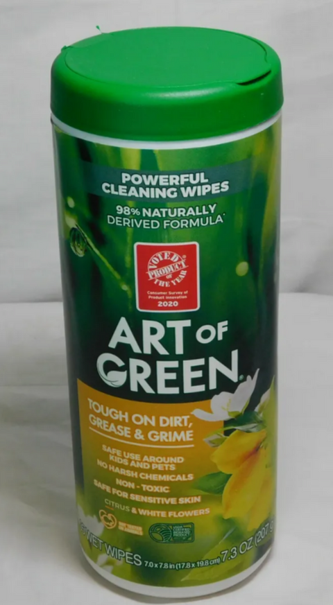 RCI Food-Art of Green Multisurface Cleaning Wipes Citrus And White Flowers