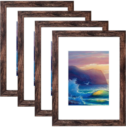 Amazon - SESEAT Picture Frames 16x20, Black Poster Frame for Wall, Dispaly Pictures 11x14 with Mat or 16x20 without Mat, Pack of 4