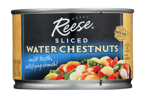 RCI Food-Reese Water Chestnuts Sliced, 8 oz