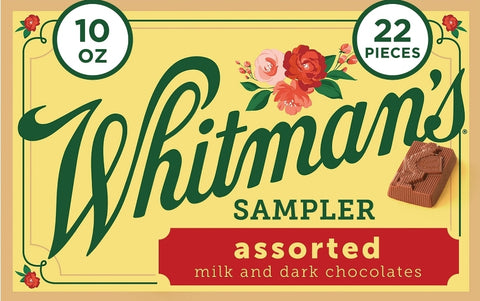RCI - Food  WHITMAN'S SAMPLER Assorted Milk & Dark Chocolate Gift Box, 10 oz. (22 pieces)